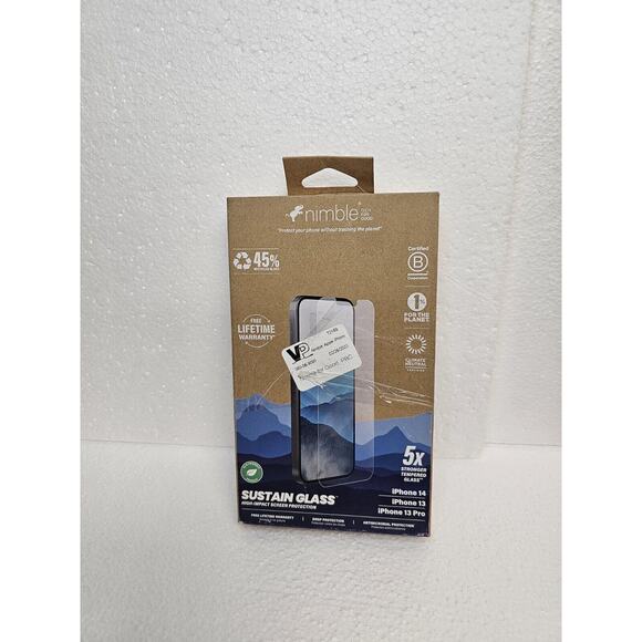 Nimble SUSTAIN GLASS Screen Protector For iPhone 14/ 13 / 13 Pro , 5X Stronger - Picture 1 of 2
